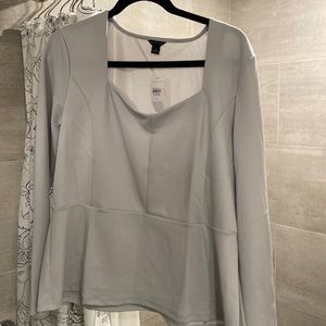 Ann Taylor Peplum Sweetheart Blouse